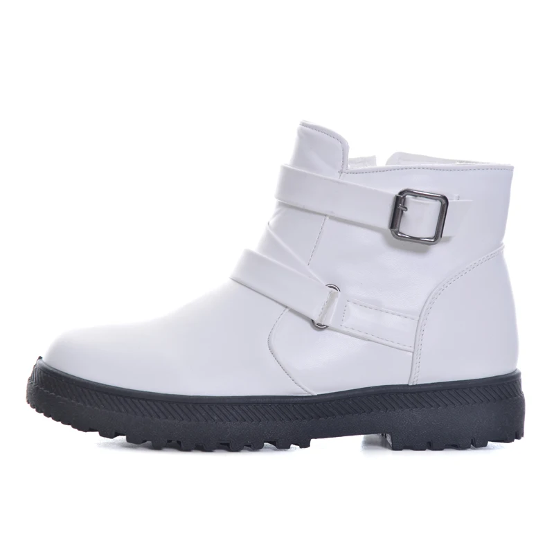 HEE GRAND/женские зимние ботинки на низком каблуке с пряжкой и ремешком Модные