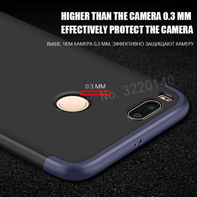 Luxury 360 Full Body Protection Case For Xiaomi Mi 5X A1 Shell Hard Plastic Shockproof Back Cover 5s 5 6 Capa |