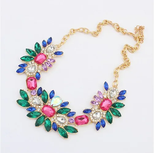 Free Shipping 2014 New Arrived Europe fashion wild fresh sweet pendant necklace chunky Statement Necklace women Gift jewelry |