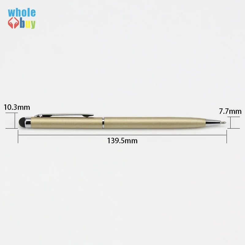 1000 шт./лот 2 в 1 шариковый стилус емкостный ручка для сенсорного экрана Iphone Ipad Samsung