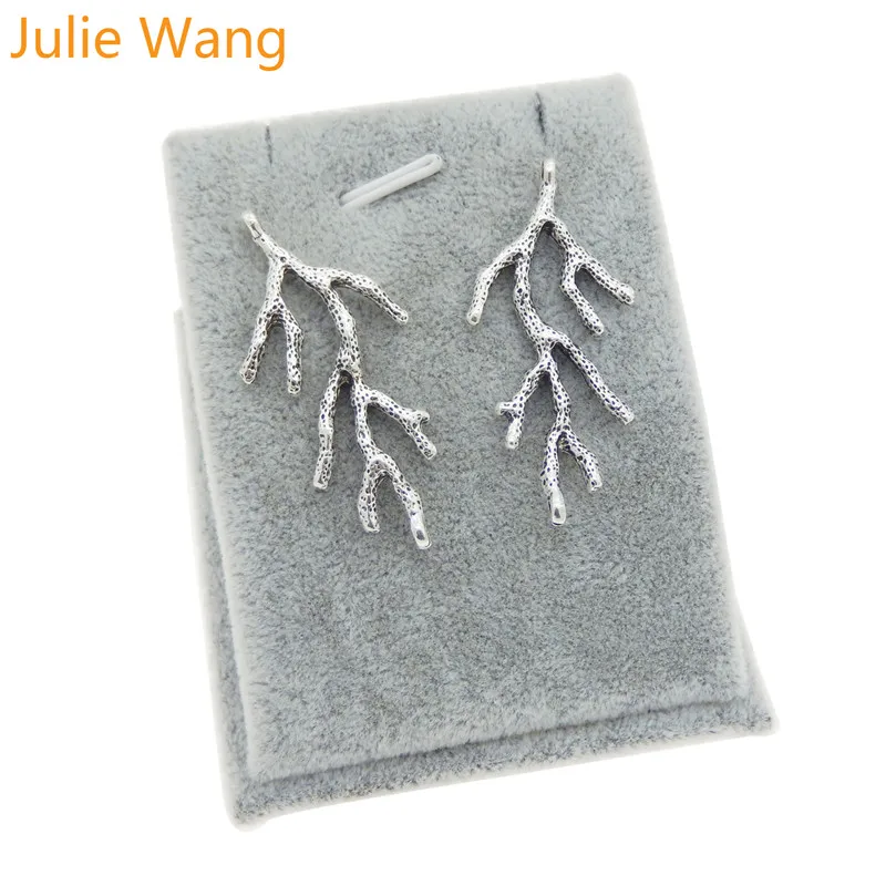 Julie Wang, 10 шт., античное Серебрянное дерево, форма ветки, подвески, соединитель, подвеска, ручной работы, подвесные изделия, аксессуары для изготовления ювелирных изделий
