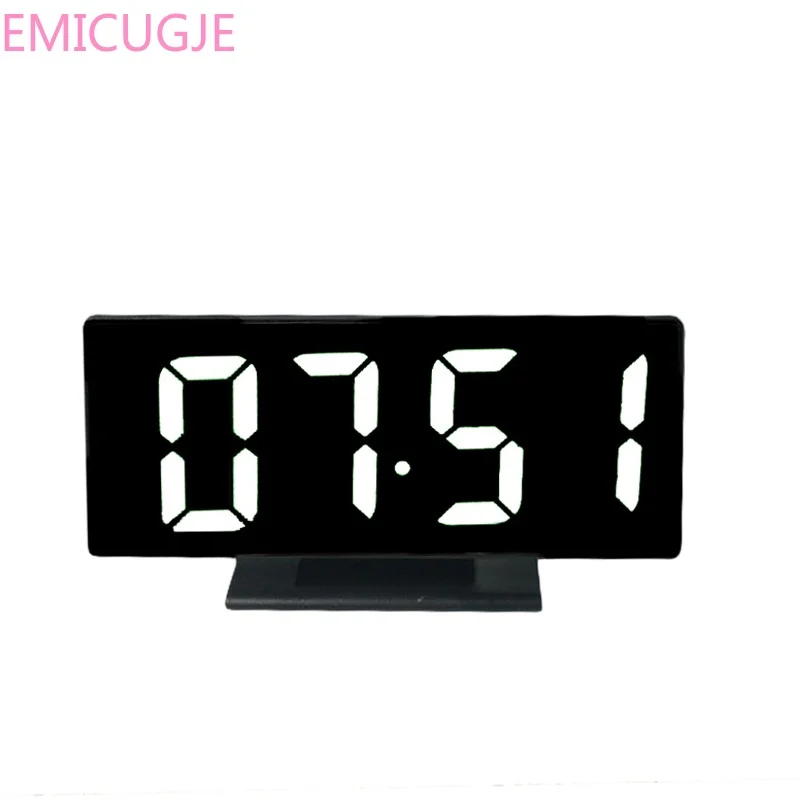 Ночной Настольный светильник с ЖК дисплеем и usb кабелем цифровой будильник