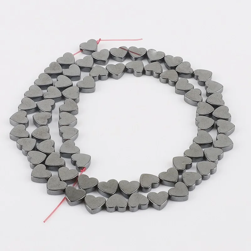Gun Black 67pcs 67 шт 5x6 мм натуральный черный розовый Золотой Гематит бусины любовь сердце свободные каменные бусины для самостоятельного изготовления ювелирных изделий ожерелье браслет - Цвет: Gun Black 67pcs