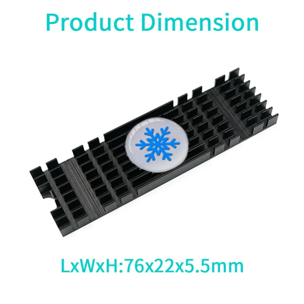 

Aluminium Alloy PCIe NVMe SSD Mini PC Memory Cooling Fin Gaming Cooler Laptop SSD Accessory for M.2 2280 Solid State Disk