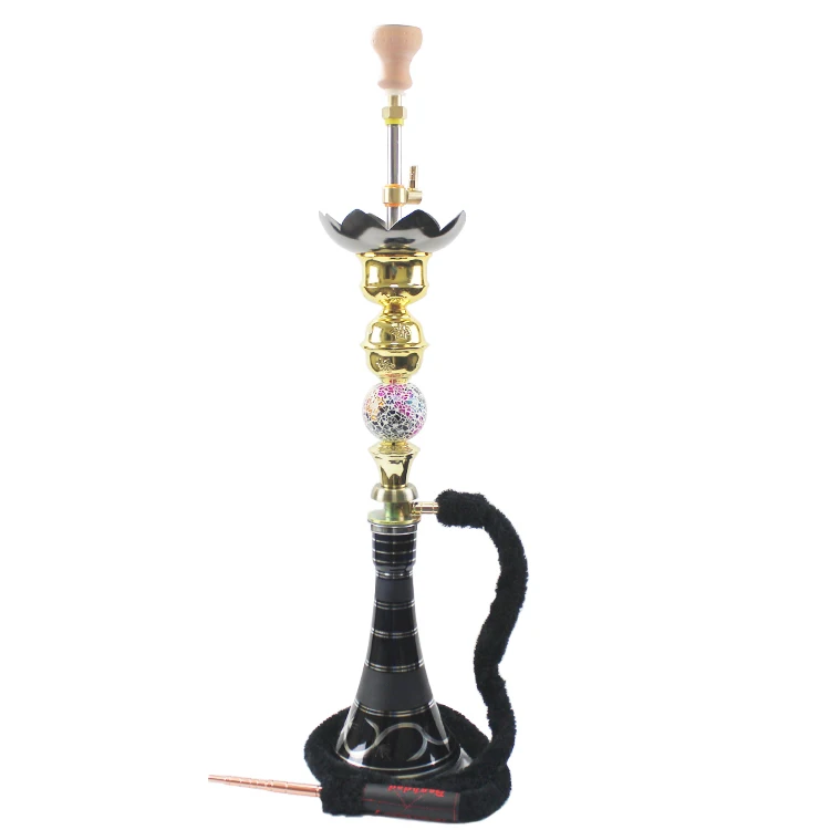 Средний Восток lotus shisha из цинкового сплава стеклянный кальян с витражом для