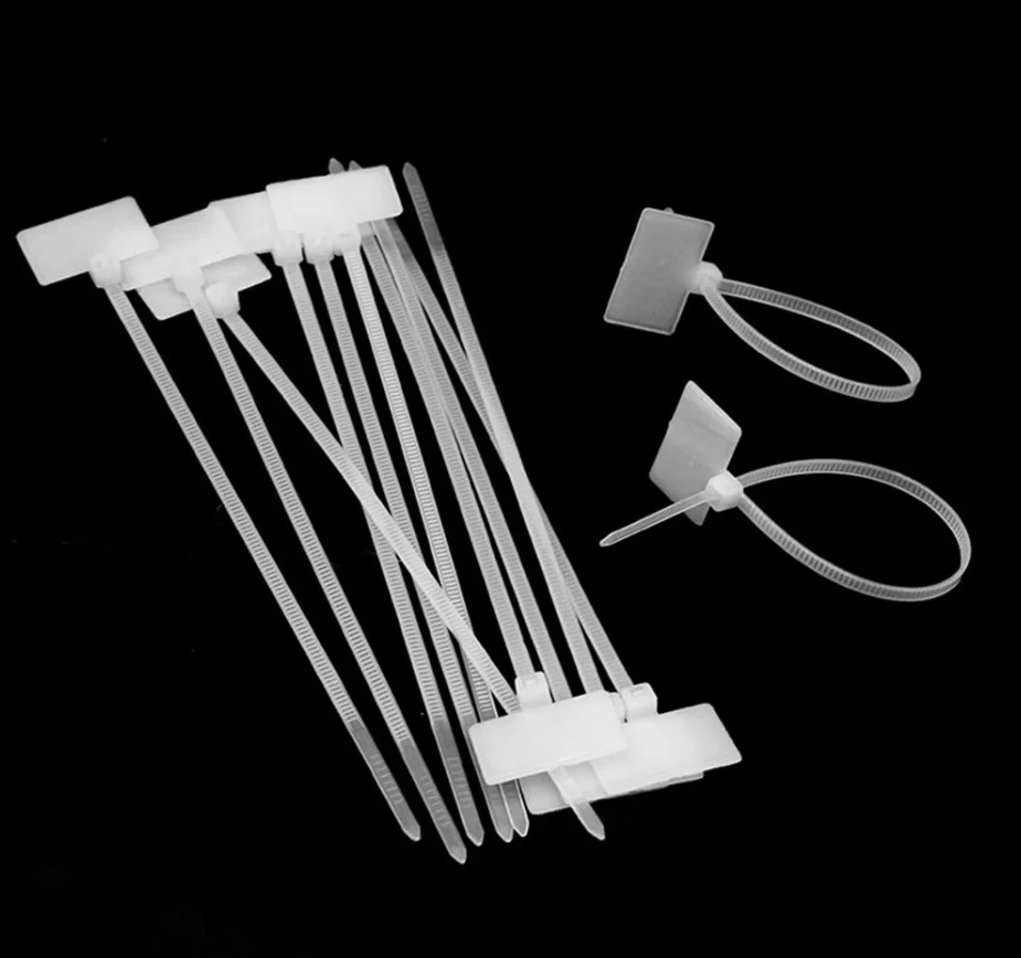 100 шт. нейлоновые бирки для галстуков самоблокирующиеся Сетевые Кабельные