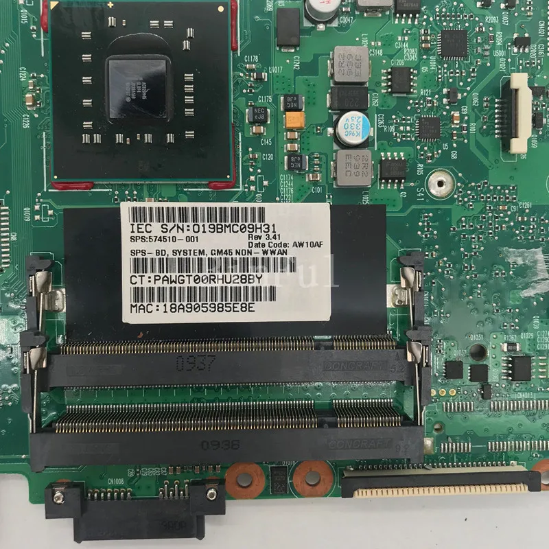 Высококачественная материнская плата для MBX-249 ноутбука S0204-1M 48.4MQ01.01M 100% полностью