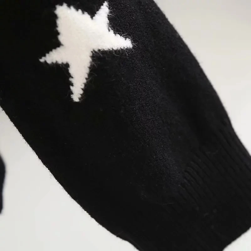 

Women Casual Star Knit Pullover Star Jumper