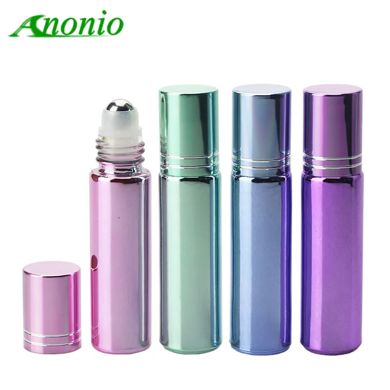 Пустая стеклянная бутылка с роликом для духов 10 мл золотой крышкой рулон на