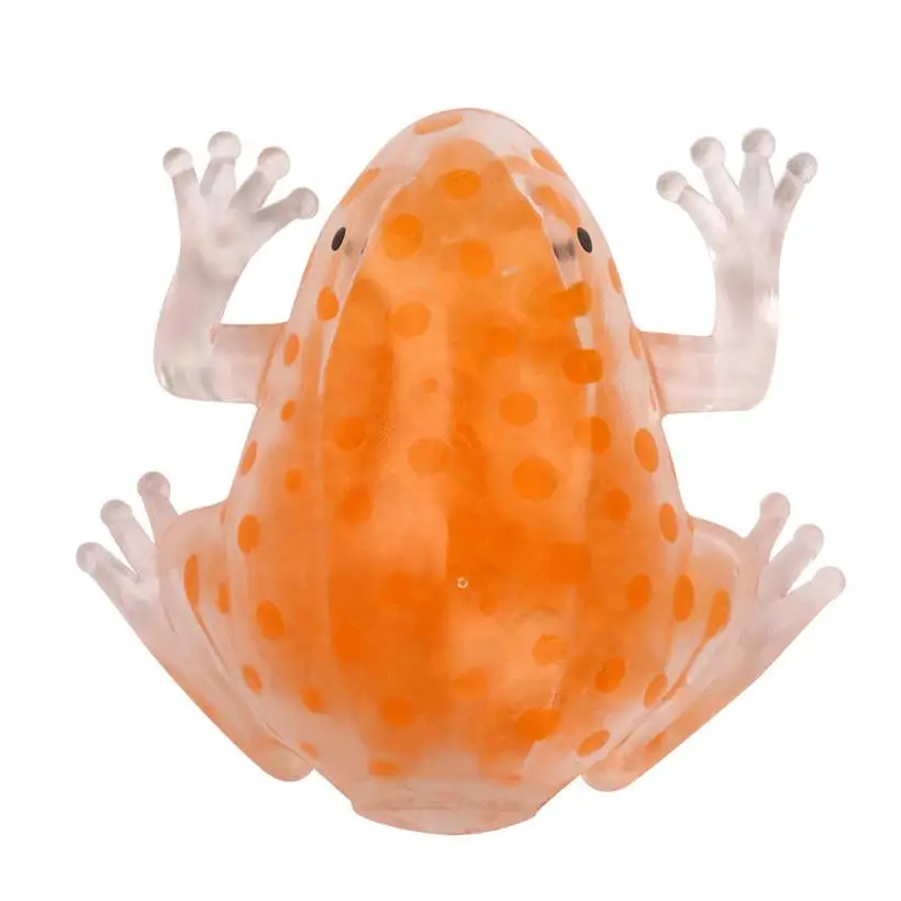 Новинка 8 см шарик Stress Ball Sticky skuishy лягушки сжимающий медленно поднимающийся подарок Забавный Прекрасный и туте 5,2 - Цвет: Оранжевый