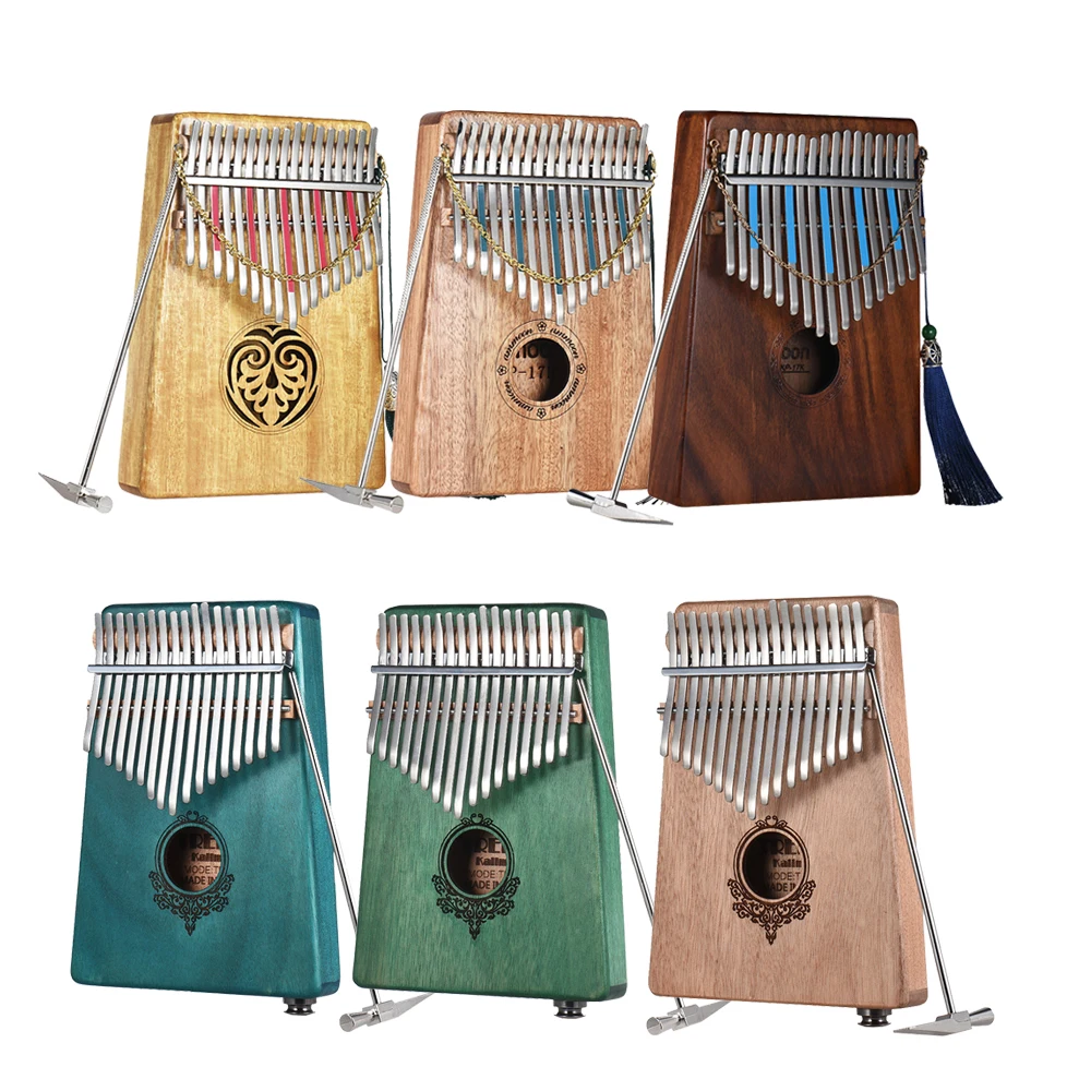 Ампулы Kalimba 17 клавиш Mbira игрушечное пианино из цельного дерева палец фортепиано с