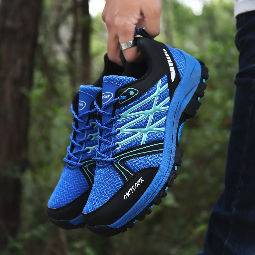 

zeeohh Men Hiking shoes Bright color Lightweight Walking Trekking Wading Shoes Sport Outdoor Breathable Soft Male Sneakers
