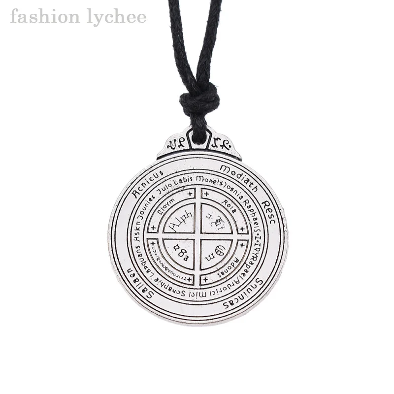 Модные личи Wicca цветы Узелок Пентакль защита Кулон ожерелье Винтажные Ювелирные