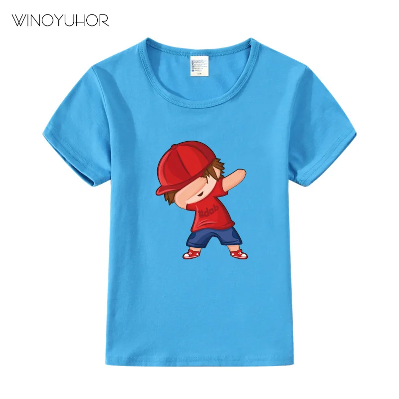 

Dabbing Boy Cartoon Printed Funny T Shirt Kids Summer Casual Short Sleeve T-shirt Baby Girls Clothes Birthday Gift Tee Tops