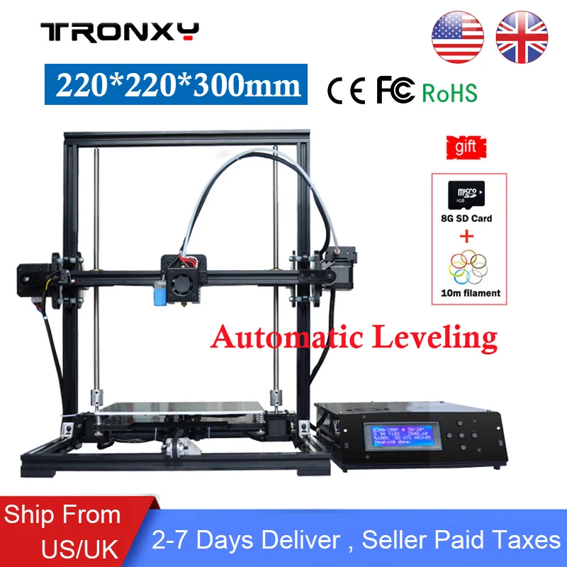 Tronxy 3d принтер X3A авто комплект для нивелирования высокой точности 220*220*300 мм DIY