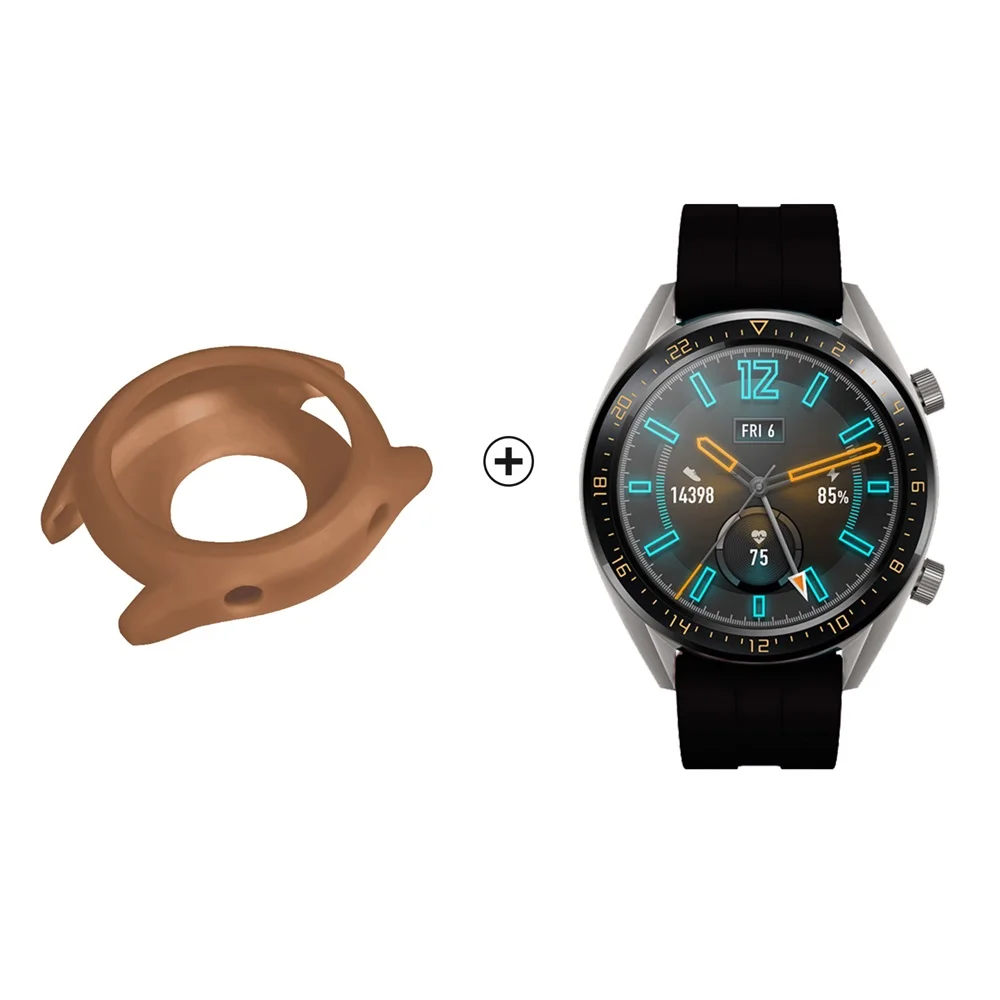 Package 8 2в1 силиконовый ремешок для часов+ ТПУ чехол для huawei Watch GT Active ремешок для huawei GT Смарт часы Сменные аксессуары - Цвет: Package 8