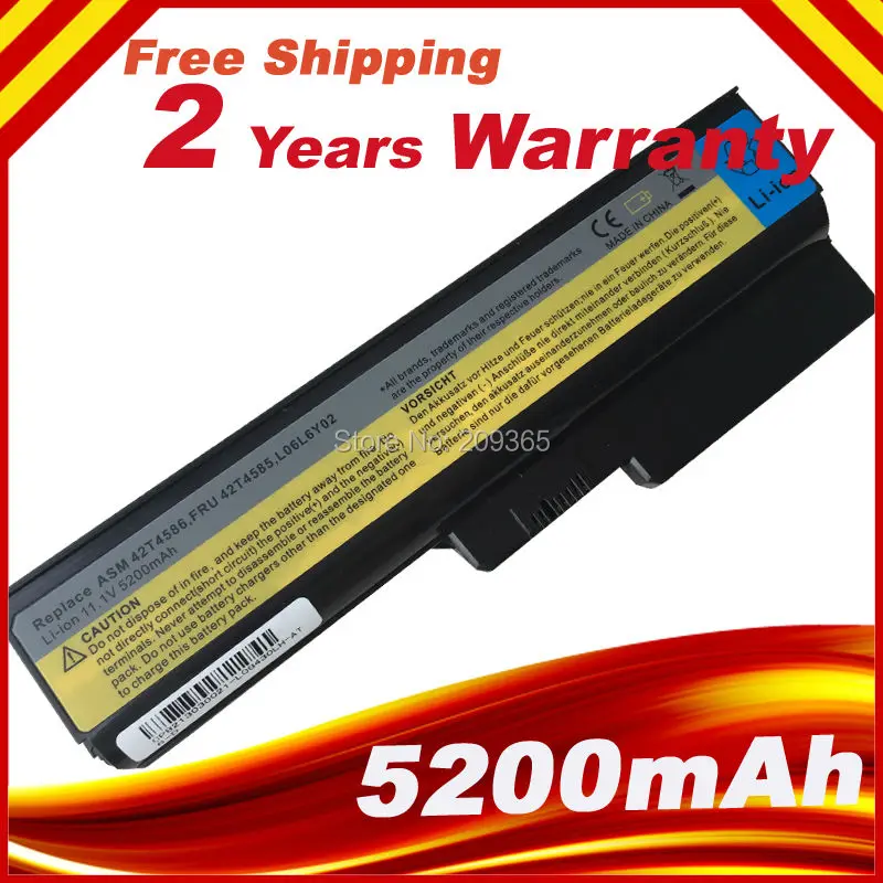 Laptop Battery for Lenovo g550 57Y6527 57Y6528 42T4586 42T4728 42T4585 42T4727 L06L6Y02 L08L6C02 L08S6C02 57Y6266 51J0226