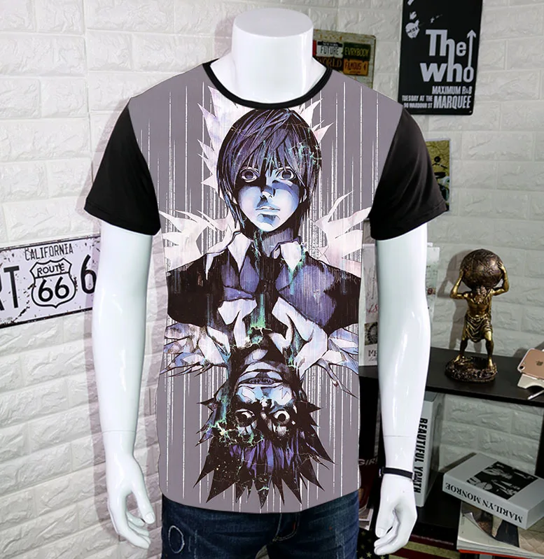 Футболка мужская с коротким рукавом и принтом Death Note|Мужские футболки| |