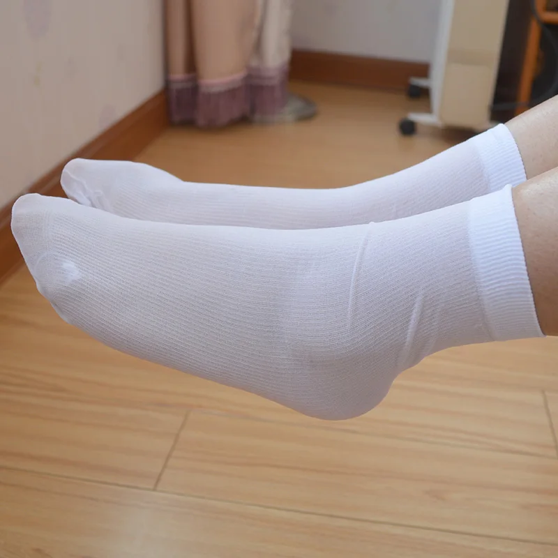 5 пара/лот тонкие мужские шелковые носки акриловые черные/белые/серые/синие