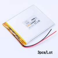 3pcslot 306483 3 7v 1600mah polymer li ion rechargeable battery for mp4 mp5 speaker e book power bank digital product gps pda