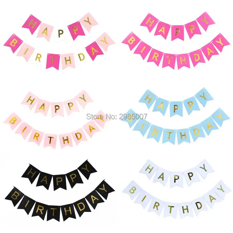 Гирлянда с надписью happy birthday|decorative decorative|decoration golddecoration party |