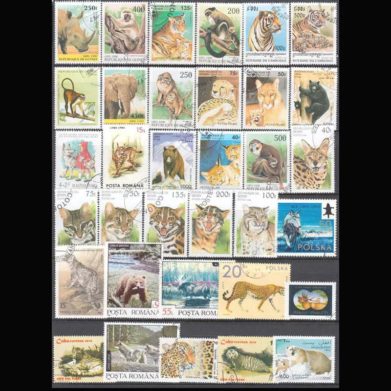 Почтовые штампы с животными для коллекции в хорошем состоянии 100 шт.|stamp stamp|stamps