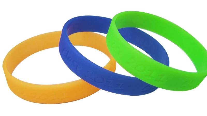 Custom Debossed silicone bracelet without logo print rubber wristband sports bands for gift or event 200pcs/lot DHL F | Украшения и