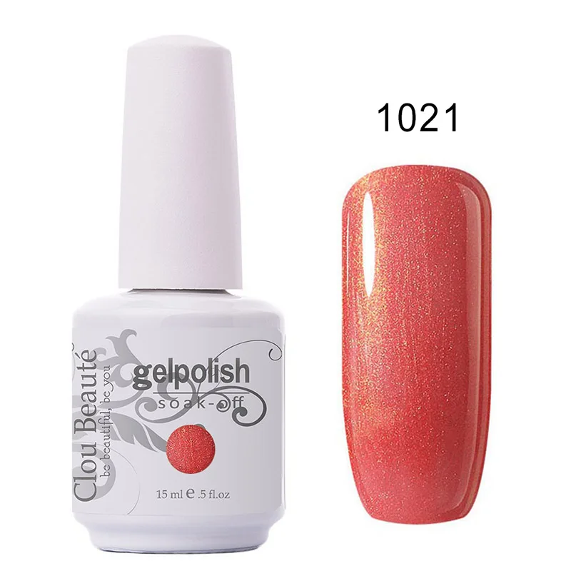 1021 Clou Beaute Гель-лак для ногтей, блестящий, сделай сам, дизайн ногтей, замачиваемый Гель-лак, СВЕТОДИОДНЫЙ УФ-лак для ногтей, бежевый, розовый лак Nagellack - Цвет: 1021
