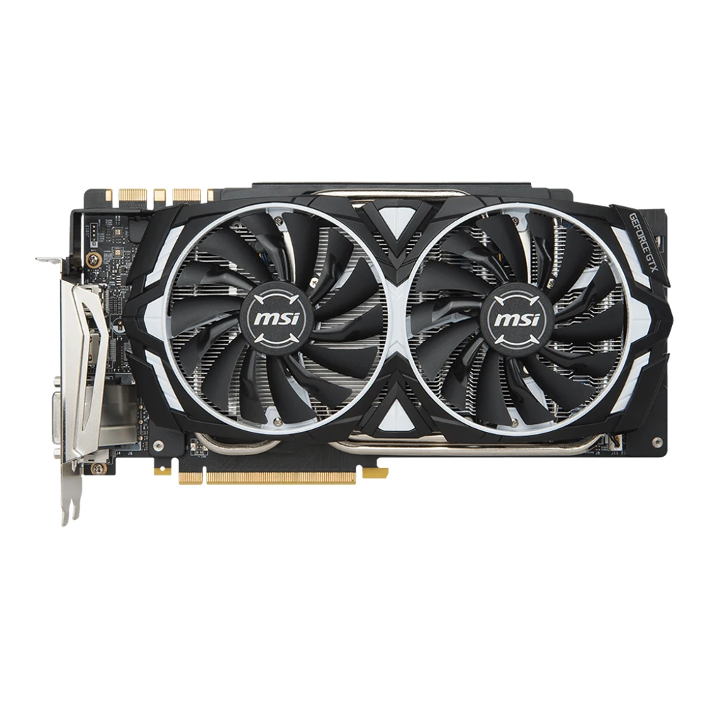 MSI видеокарта GeForce GTX1080Ti Броня 11 г OC Nvidia 352bit GDDR5X 11016 мГц 1531-1645 3584 единиц 16nm Графика