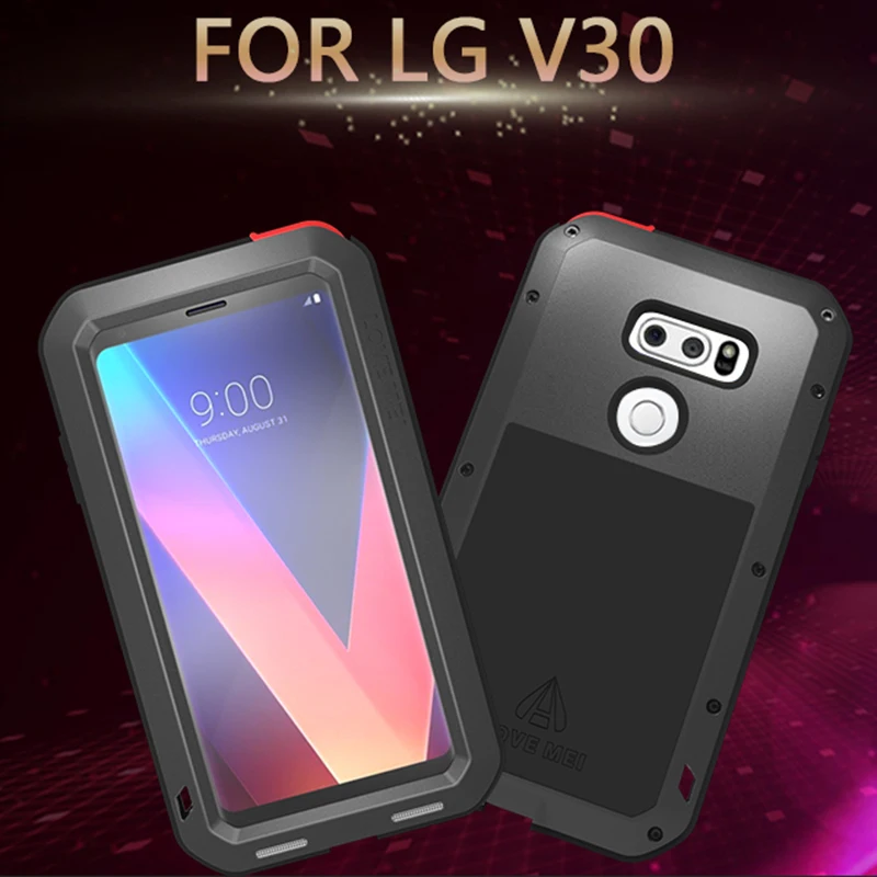 Мощный Алюминиевый металлический бронированный чехол LOVE MEI для LG V30