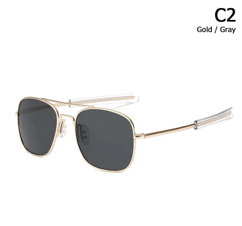 C2 Gold Gray JackJad, новинка, модные поляризационные солнцезащитные очки AO Army, Военный стиль, авиационные, для мужчин, для вождения, фирменный дизайн, солнцезащитные очки Oculos De Sol A285 - Цвет линз: C2 Gold Gray
