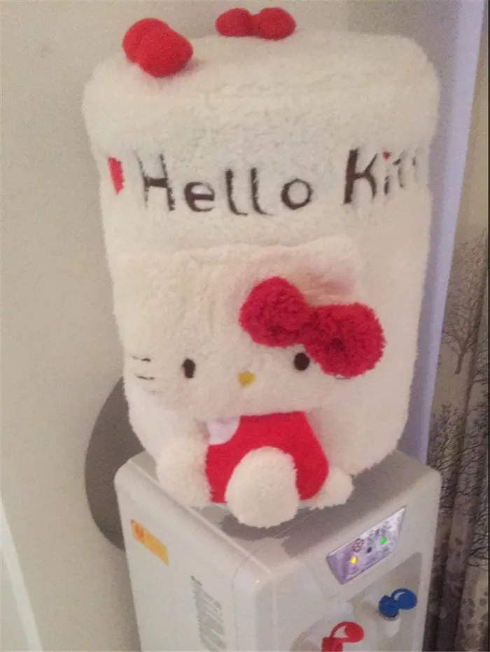 Hello kitty, милый плюшевый диспенсер для воды, пылезащитный чехол, мультяшное ведро для питья, пылезащитный чехол, диспенсер для воды, hello kitty, домашняя помощь
