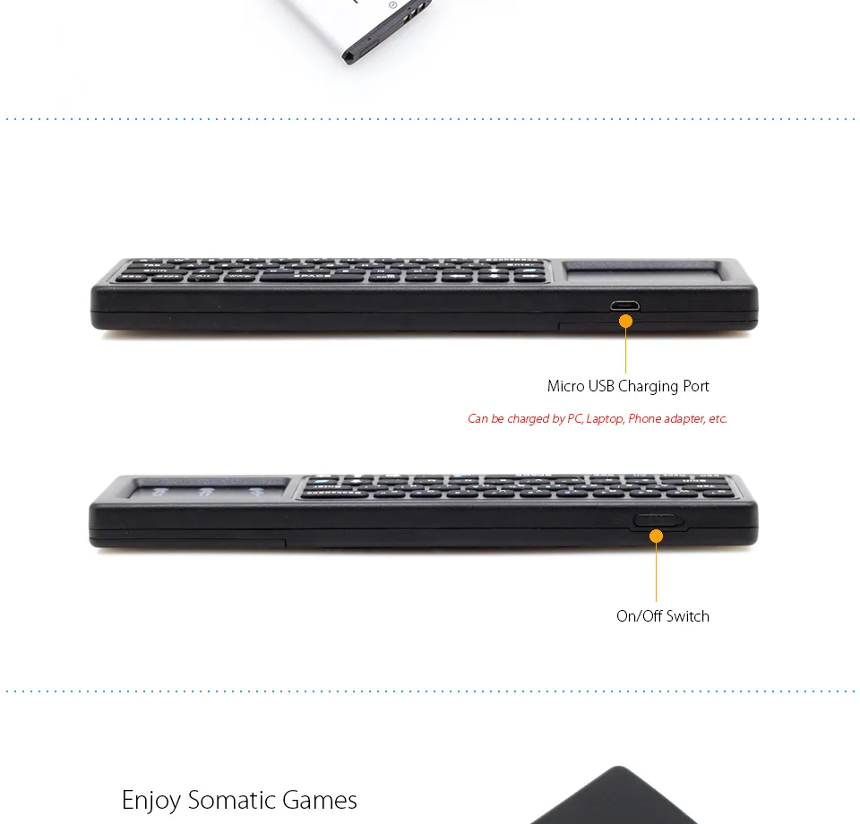 [100 шт./лот] JS6 2,4G мини беспроводная клавиатура Air mouse с тачпадом для Android tv Box, мини-ПК, проекторов, ноутбуков