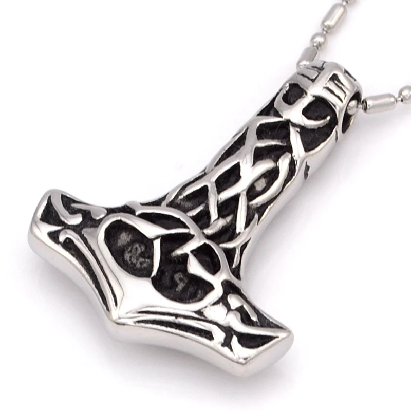 Niendo Лидер продаж серебро Цвет узор Тора кулон Цепочки и ожерелья Для мужчин или