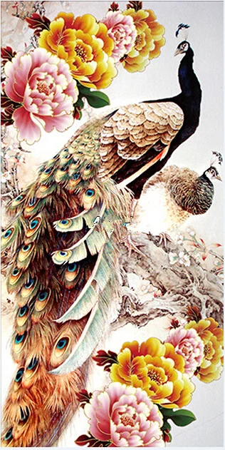 

Painting rhinestones peacock cross stitch 5d diamond embroidery peacock diamond painting animal peacock drawing diy painting