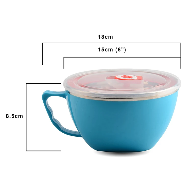 Миска для лапши быстрого приготовления OBR из нержавеющей стали удобная миска