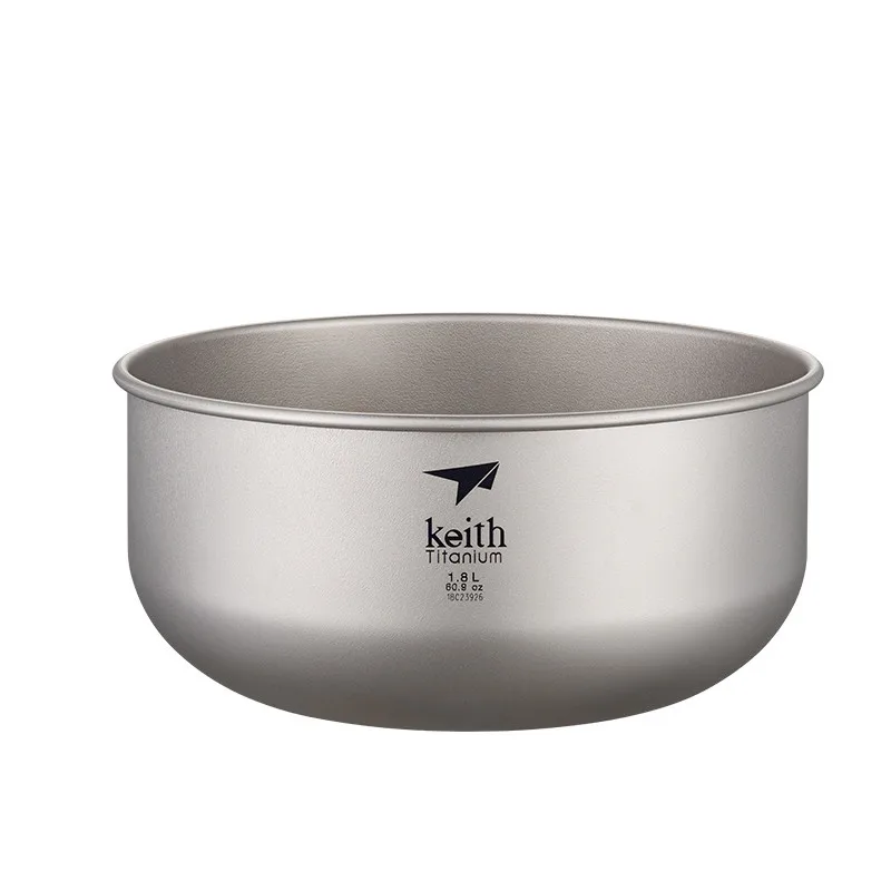 Салат из титана Keith 1.8L большая миска ультралегкие суповые миски чистого для