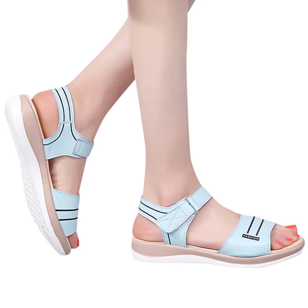 SAGACE женские модные сандалии однотонные с круглым носком пикантная