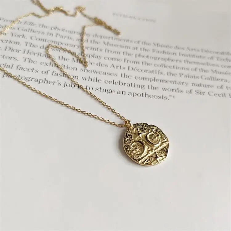 LouLeur, 925 пробы, серебряная подвеска Звезда Луна, ожерелье, неправильная ключичная цепочка, золотое ожерелье, женское Новое модное ювелирное изделие - Цвет камня: gold color