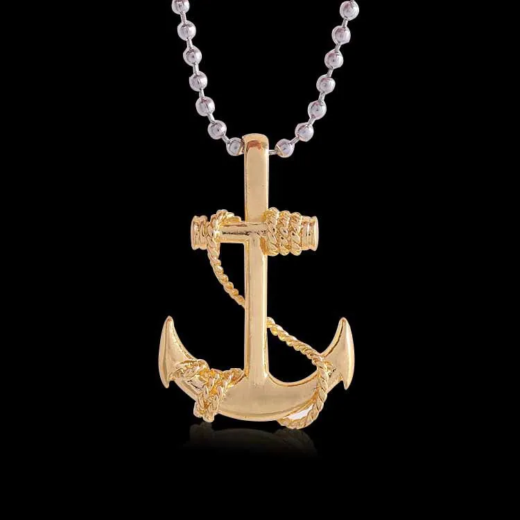 Модное винтажное панк-якорь крепкое мужское колье s &amp Кулоны государственный