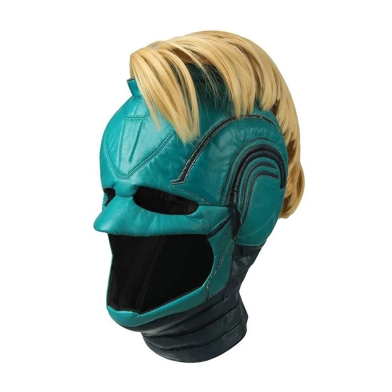 Only mask Костюм из комиксов капитана Марвел, Carol Susan Jane Danvers, косплей, для взрослых, Бри Ларсон, на Хэллоуин, Рождество, карнавал, супергерой, вечерние - Цвет: Only mask