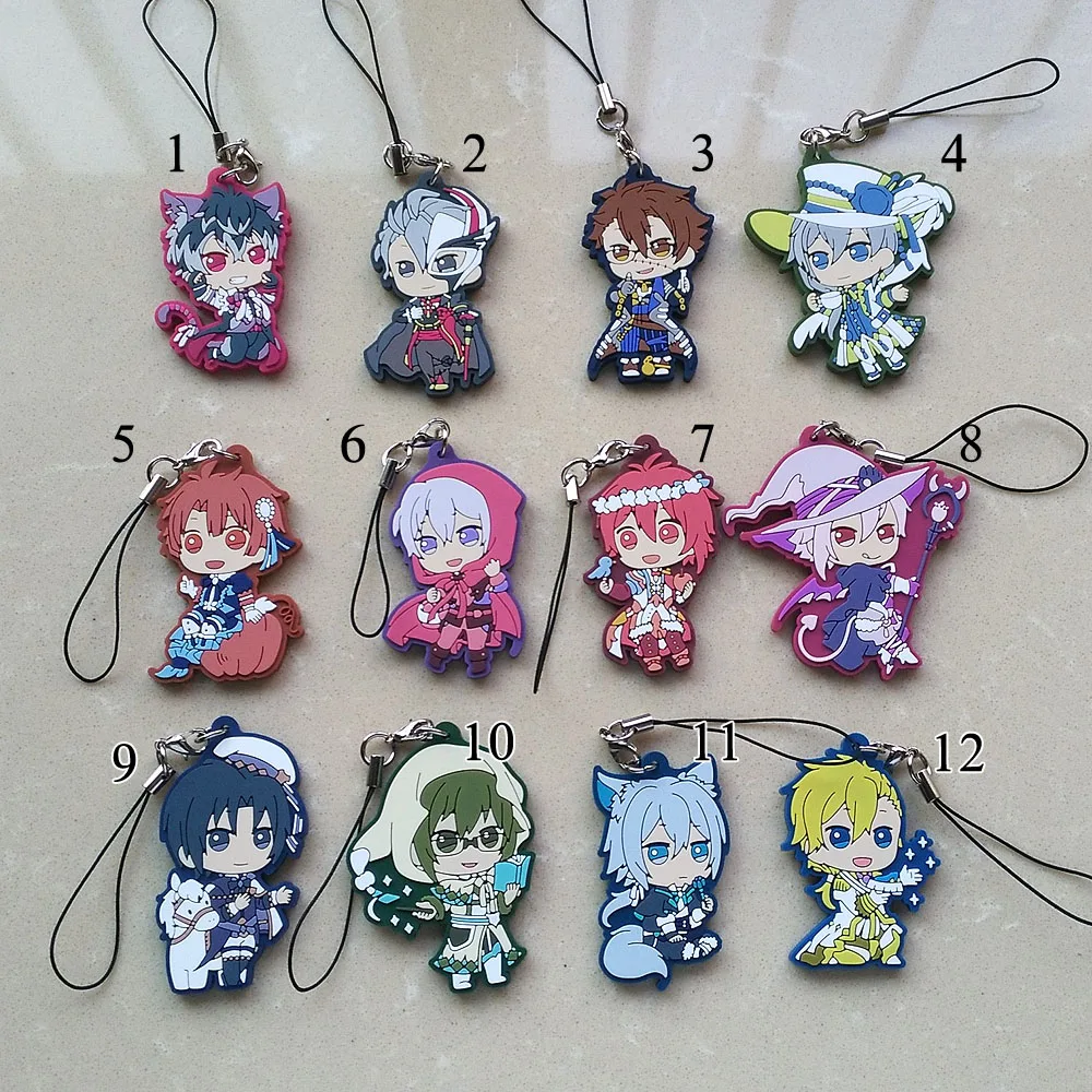 Idolish7 аниме брелок Изуми Иори Ямато Никайдо SOGO NAGI Тамаки Гаку Мицуки Осаки каучуковый ремешок аксессуары для мобильных телефонов/Подвески D170