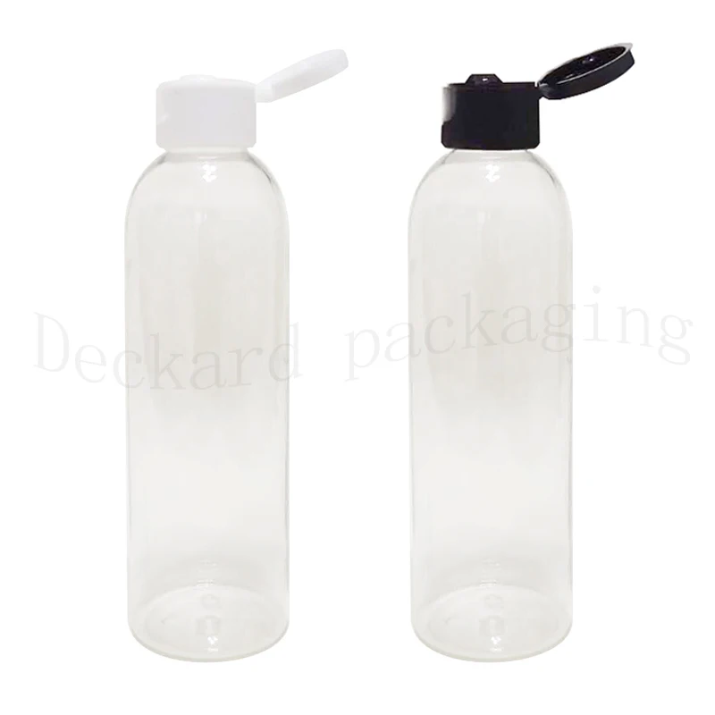 

200 мл пустые прозрачные пластиковые бутылки для шампуня с откидной крышкой, гель для душа, шампунь, жидкое мыло, косметический контейнер