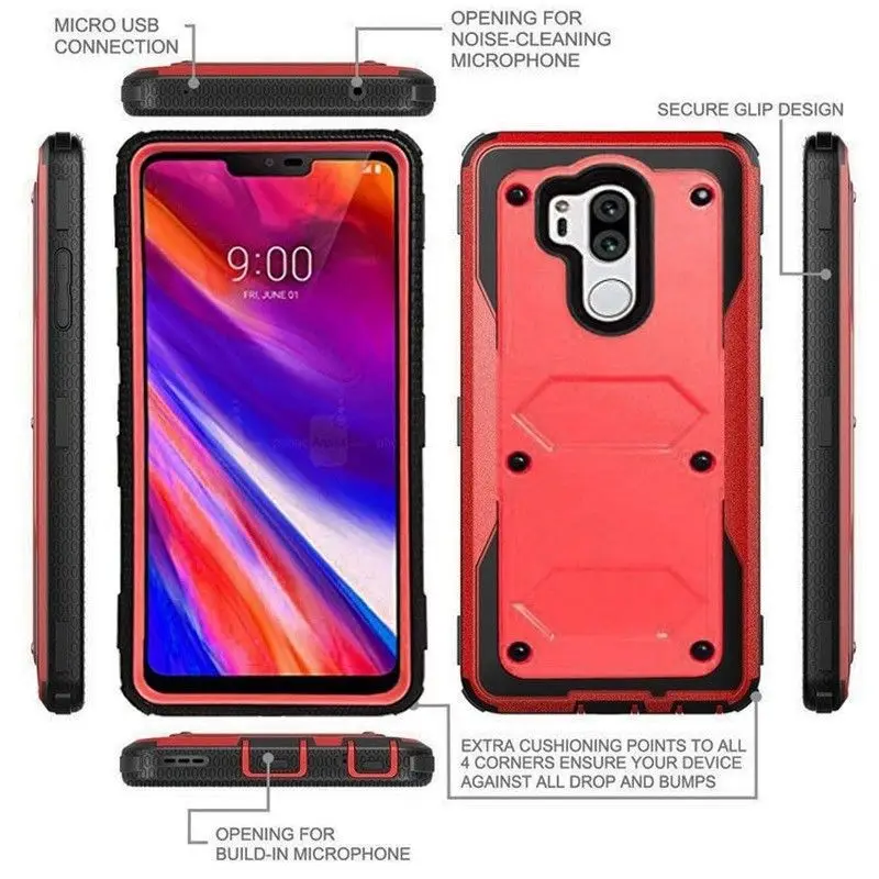 YUMQUA чехол для LG G7 ThinQ Shock Adsording гибридный прочный ударопрочный защитный G710|Бамперы|