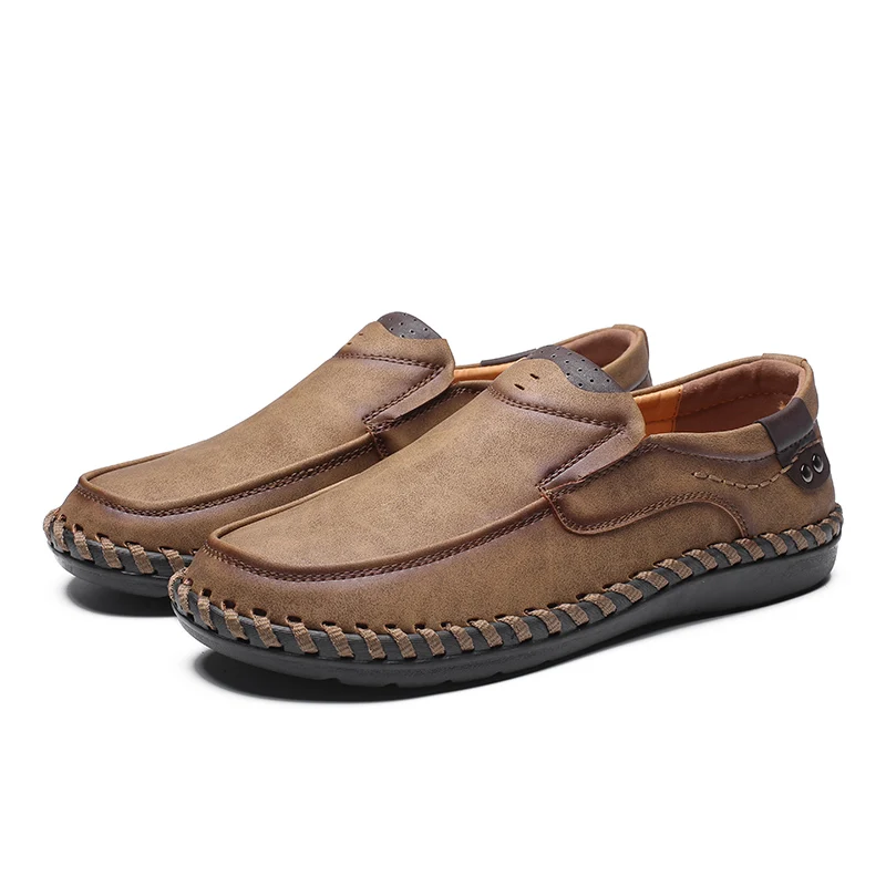 2019 Новая удобная повседневная обувь лоферы мужская качественная кожаная на