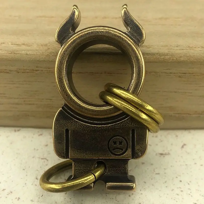 EDC Инструменты Нож бусины латунь гуманоидный Рог бусы на шнурок паракордовый