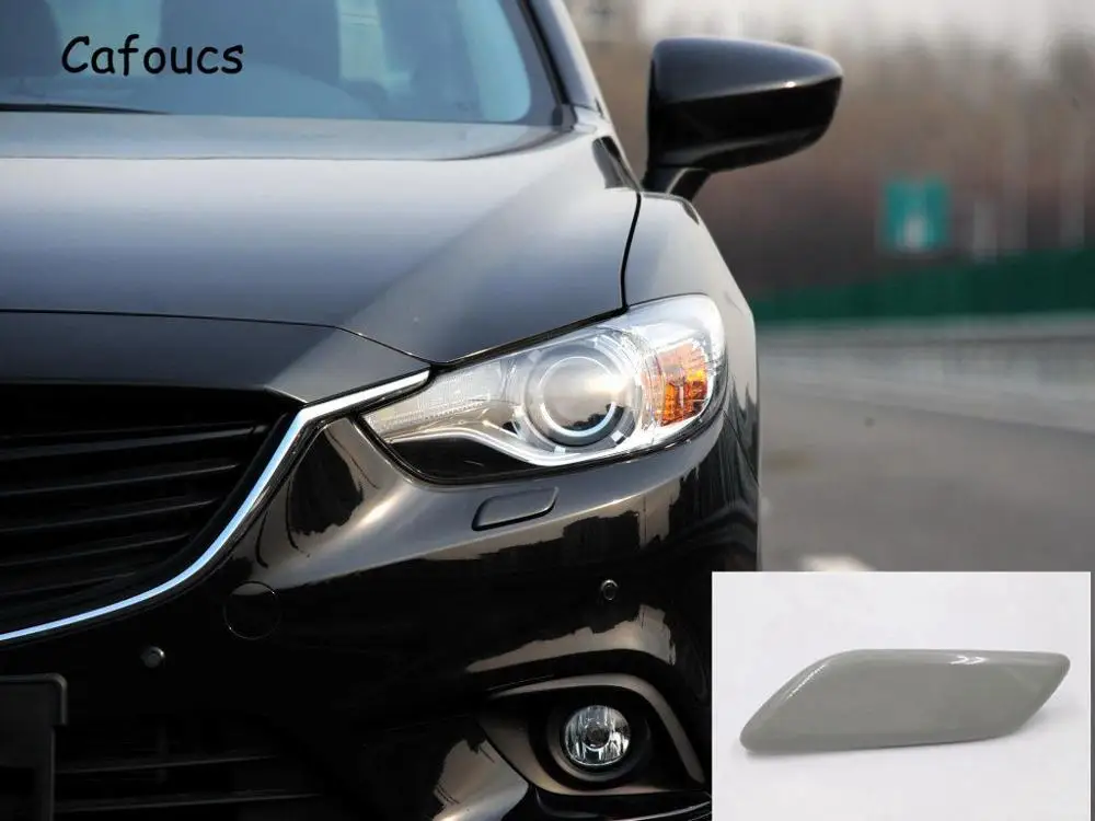 Left side LH Cafoucs для Mazda 6 Atenza 2013- крышка сопла омывателя фары автомобиля Форсунка инжектора воды крышка GHR4-517G1 GHR4-518H1 - Цвет: Left side LH