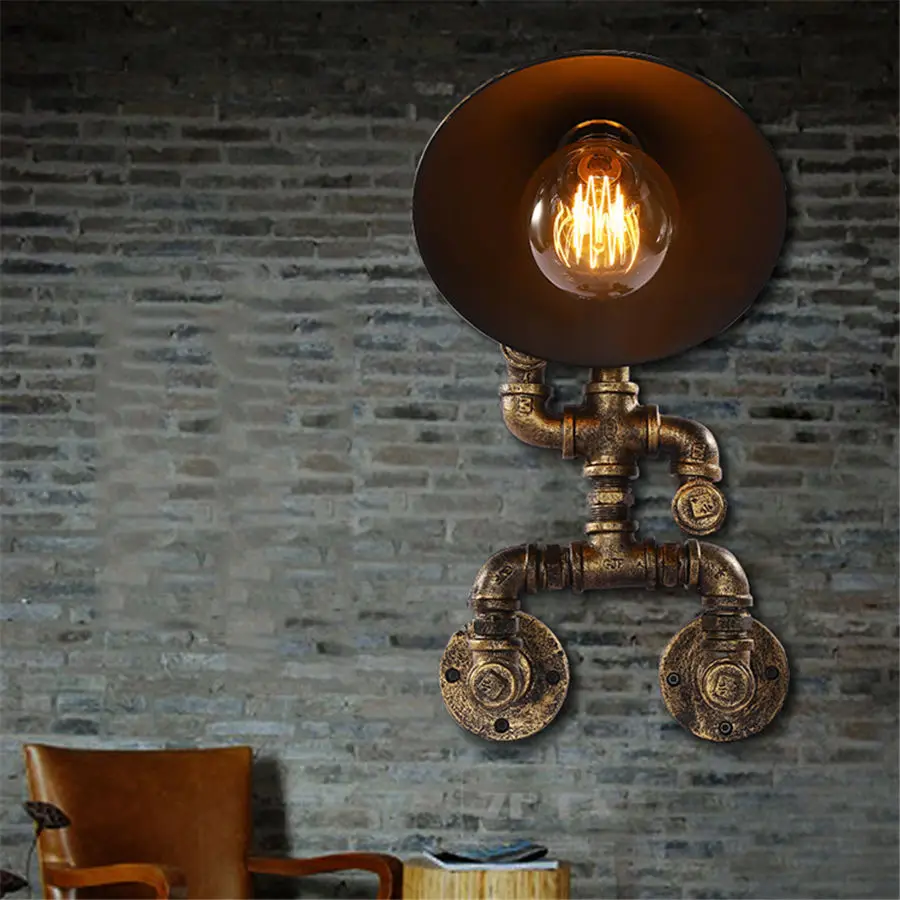 Американская промышленная водопроводная Роботизированная настенная лампа для