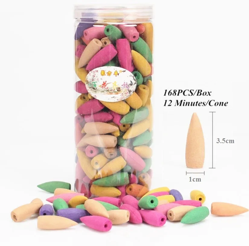168pcs Large Cones Керамический черный дракон обратного потока водопад ладан горелка катушки держатель буддийский кадило для ароматерапии домашние Декорации+ 10 шт. благовоний конусов - Цвет: 168pcs Large Cones