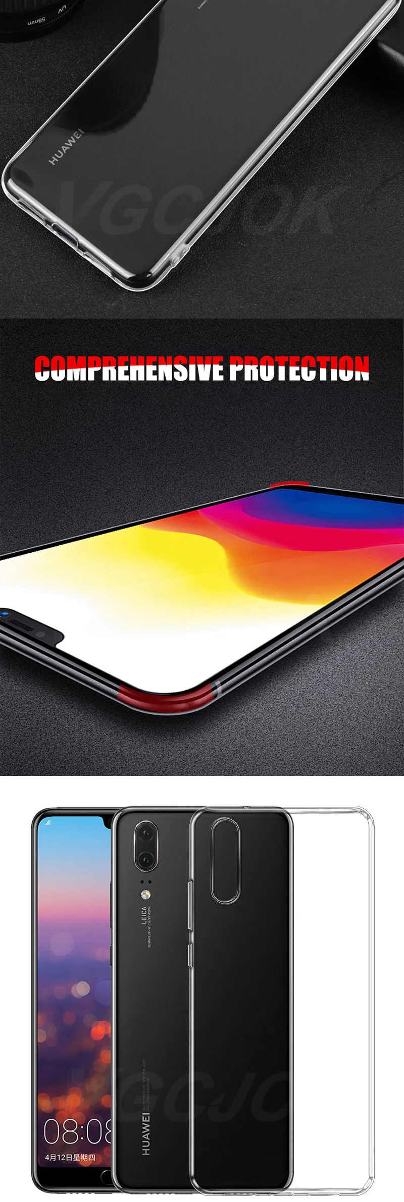 Прозрачный силиконовый мягкий чехол для huawei Y9 Y7 Y6 Y5 Prime P Smart прозрачный ТПУ чехол для huawei P8 P9 P10 P20 Lite Pro